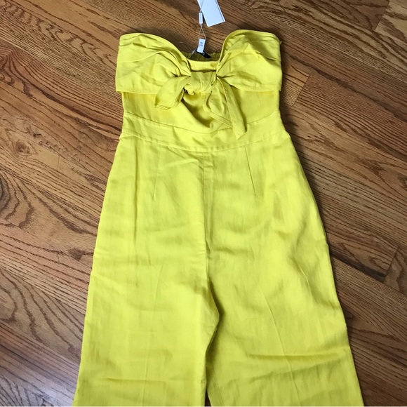 Derek Lam Alene Tie-Front Strapless Jumpsuit NWT - Picture 4 of 9